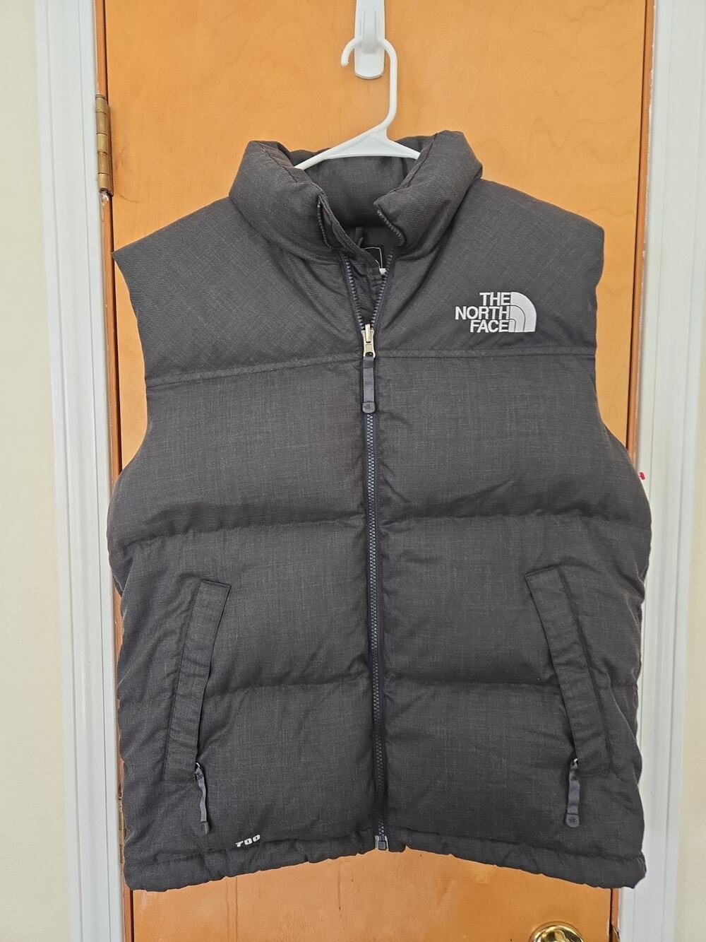 The North Face 700 Down Puffer Vest Mens Size M - Black Full Zip Nylon